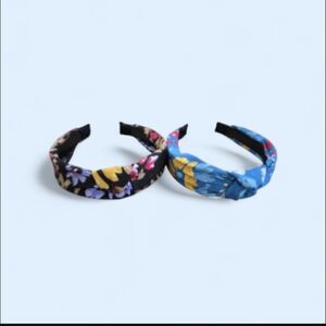 Floral Knot Headbands - Black & Blue - Women Accessories Hair Accessories
